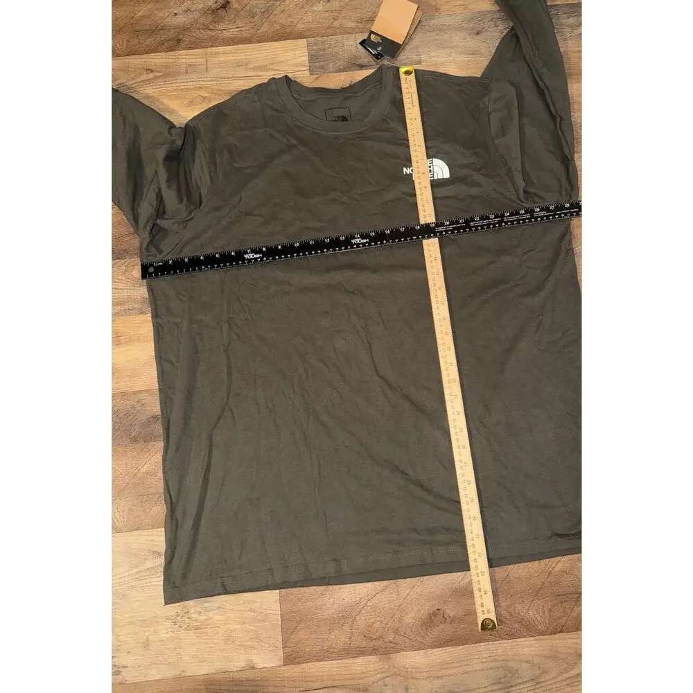 The north face men’s New long sleeve green t shirts